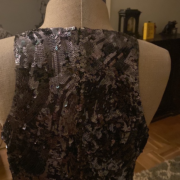 NWOT Mikael Aghal from Bergdorf Goodman  100% silk gorgeous sequin dress. - Picture 10 of 14